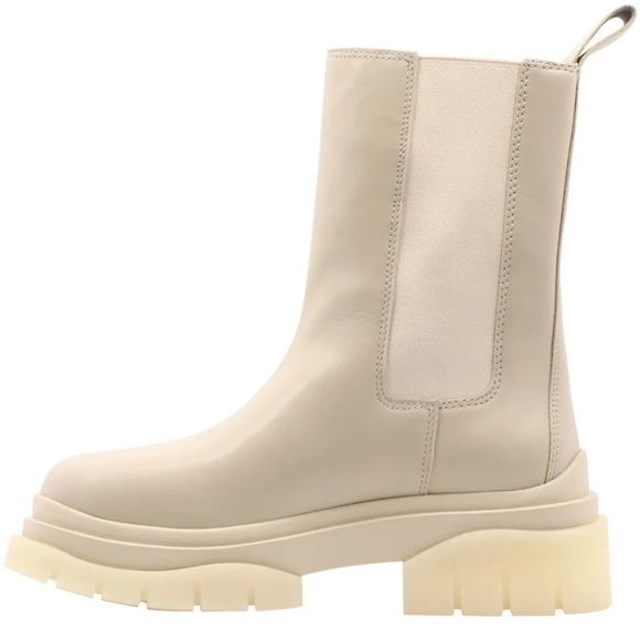 Ash AS-Storm Boot Sz 37M Cream Leather Boot - Picture 2 of 5